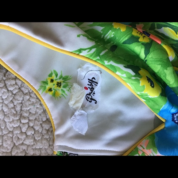 60s 70s True vintage floral dress - Picture 4 of 4